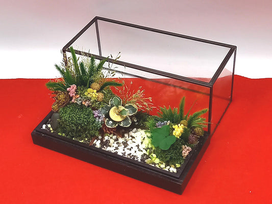 「手作り金のなる木」&オールプリザーブドフラワーテラリュームアレンジメント