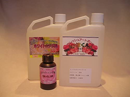 プリザーブドフラワー加工液 フレッシュアートぷり液 一液くん 薔薇用 無色&ホワイトニング剤 お試しセットFB